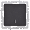 BRITE Выключатель 1-клавишный с индикацией 10А ВС10-1-1-БрЧ черный IEK2