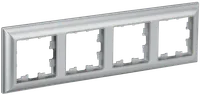 BRITE Frame 4-gang RU-4-Br aluminium/aluminum IEK