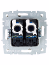 BRITE Розетка компьютерная двойная RJ45 кат.5E РК10-2-БрА алюминий IEK4