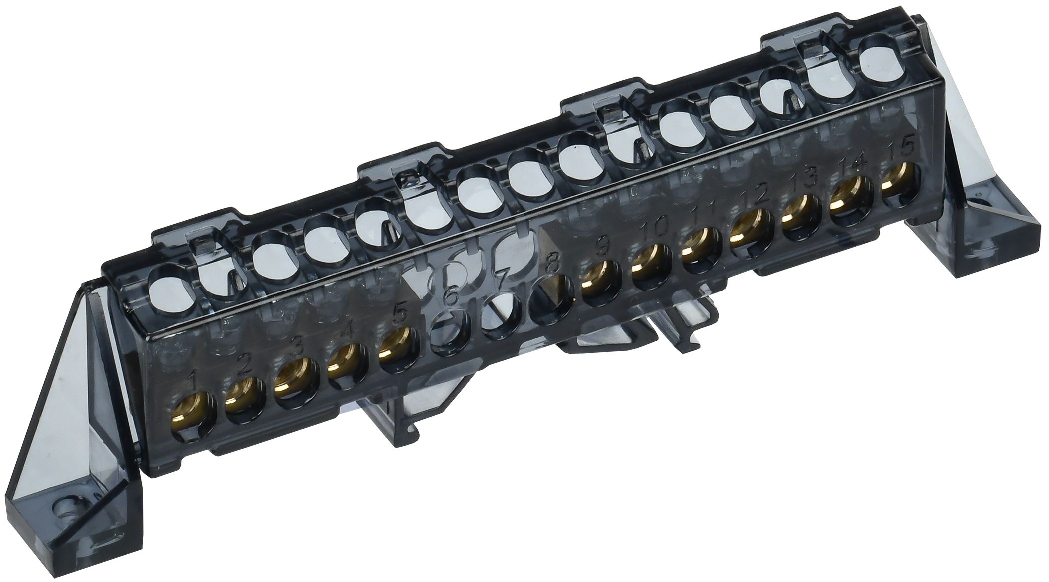 TEKFOR Шина N "ноль" в комбинированном DIN-изоляторе "Стойка" 6х9-(5+7)-Ч IEK (TF-NN10-57-DP-K02)