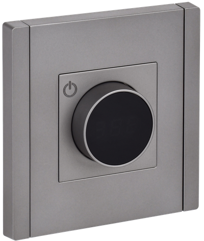 FORTE&PIANO Термостат электронный с индикацией FP552 сталь IEK