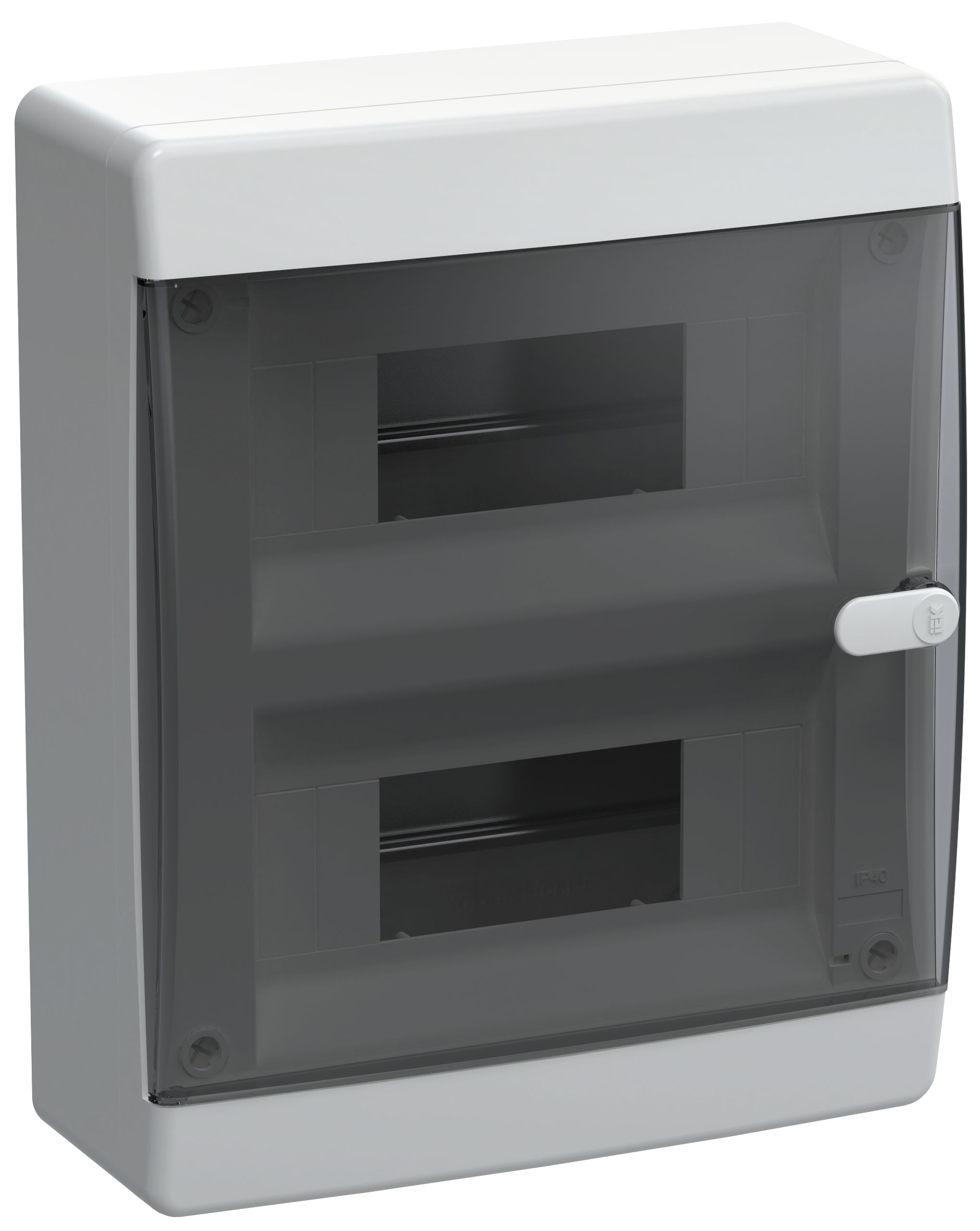 UNION Compact Корпус пластиковый ЩРН-П-18 IP41 черная прозрачная дверь IEK