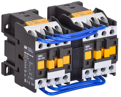 Контактор КМИ-10930 реверс 9А 230В/АС3 2NO IEK