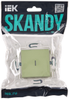 SKANDY Выключатель 1-клавишный проходной с индикацией 10А SK-V08G мятный IEK1