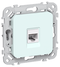 FLITE Розетка компьютерная RJ45 категория 6 UTP РК6-1-0-ФлХЛ холодный лед IEK