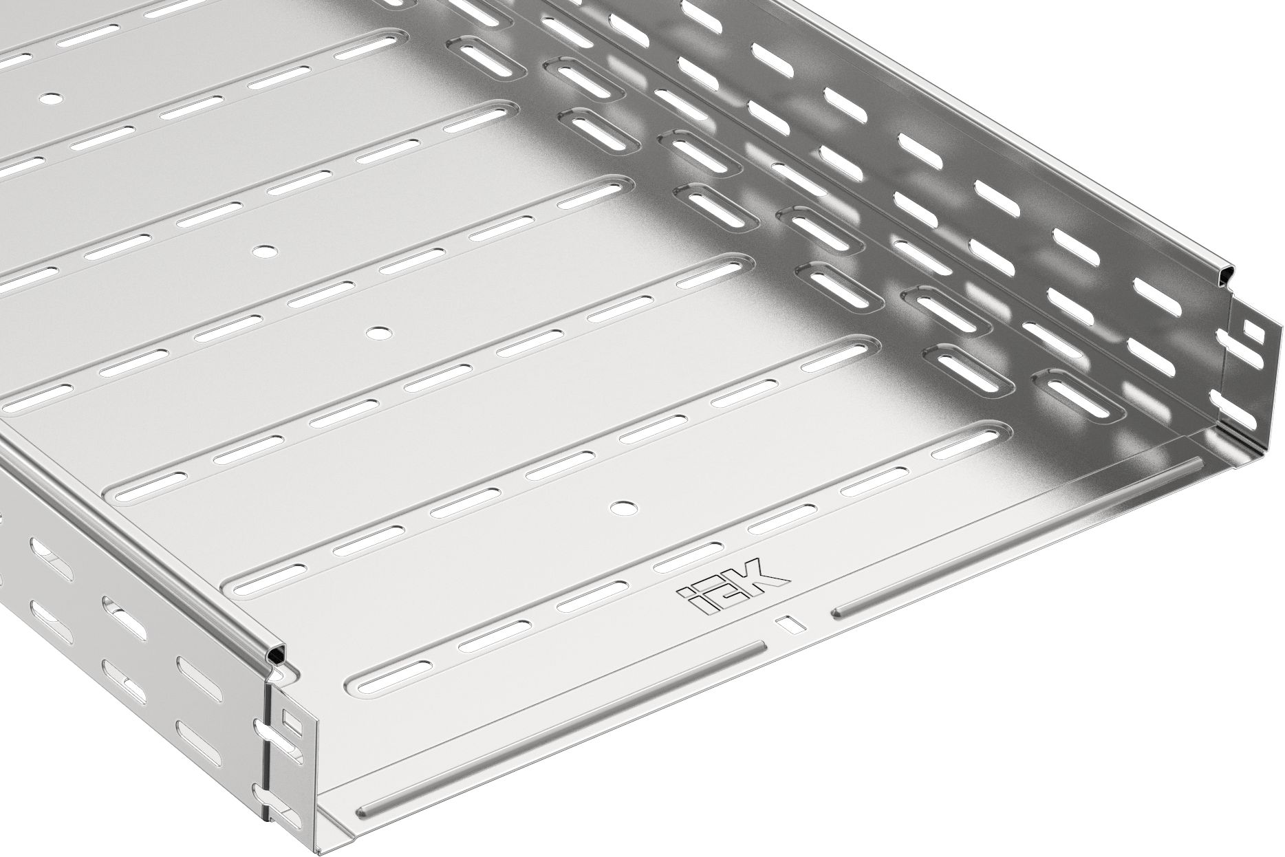 ESCA Лоток перфорированный 80х400х3000 RAL 9016 IEK (CLPK10-080-400-3)