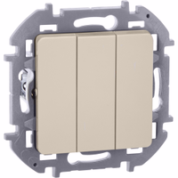INSPIRIA Выключатель 3-клавишный схема 05 10АХ слоновая кость