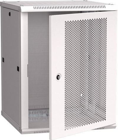 ITK Шкаф настенный LINEA W 18U 600х600мм дверь перфорированная RAL 7035