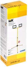 Прожектор светодиодный СДО 06-2x50Ш штатив 6500К IP65 черный IEK1