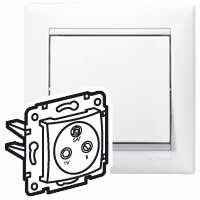 VALENA DIY Розетка TV-FM-SAT тип оконечная белый