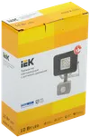 Прожектор светодиодный СДО 07-10Д с датчиком движения IP54 серый IEK1
