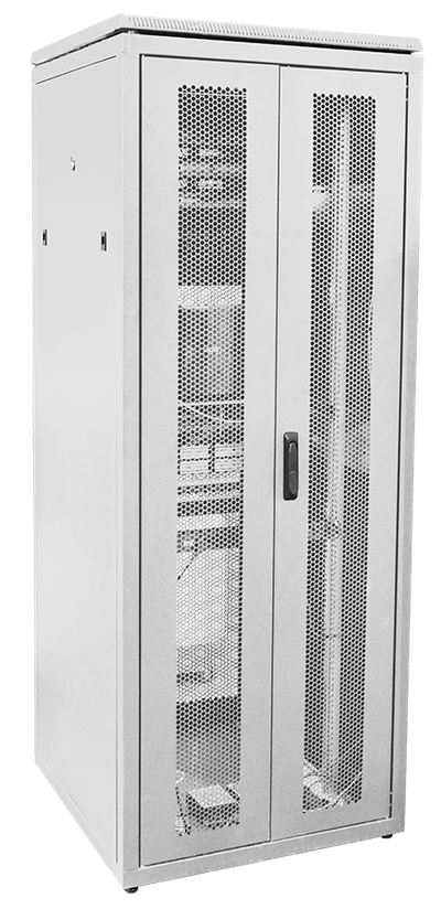 ITK LINEA N Шкаф сетевой 19" 38U 800х800мм двустворчатая перфорированная дверь задняя перфорированная серый