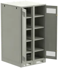 ITK LINEA B Шкаф (пустой) 1700х900х950мм двустворчатая металлическая дверь серый