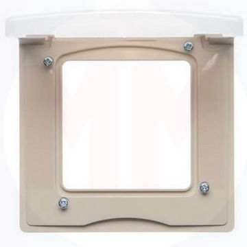 ETIKA Рамка 1-местная с защитной крышкой IP44 слоновая кость