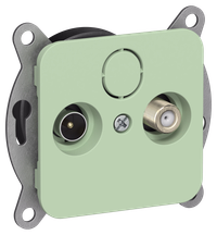 FLITE Розетка 2-местная TV+SAT экранированная оконечная РТВс-2-1-1-ФлФ фисташковый IEK