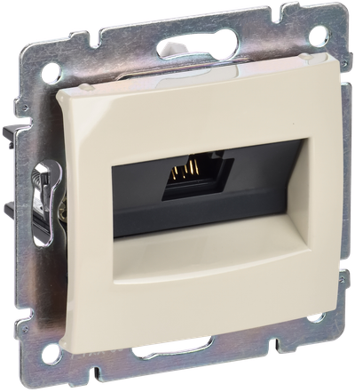 VALENA Розетка компьютерная RJ45 категория 5Е UTP с захватами слоновая кость