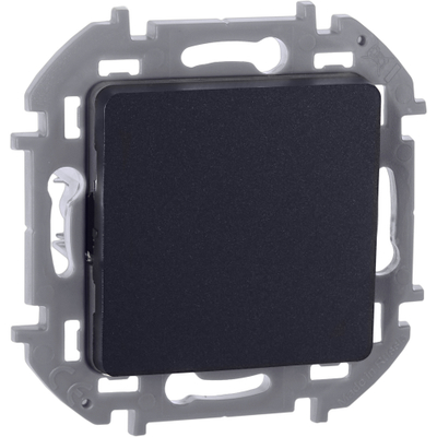 INSPIRIA Выключатель 1-клавишный схема 1 10АХ безвинтовые зажимы антрацит