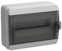 TEKFOR Корпус пластиковый КМПн-12 IP65 черная прозрачная дверь IEK