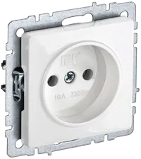 BRITE Socket without ground without shutters 10A PC10-1-0-BrB white IEK