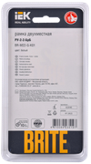 BRITE Рамка 2 -местная РУ-2-2-БрБ стекло белый IEK2