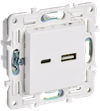 SKANDY Розетка USB A+C 3,1А SK-R14W арктический белый IEK0