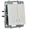 BRITE 2-gang switch with indication for hotels 10А ВС10-2-9-BrB white IEK3