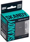 SKANDY Розетка USB A+C 18Вт SK-R13G мятный IEK1