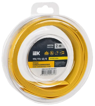Heat shrink tubing TTU ng-LS 12/6 yellow (2m/pack) IEK
