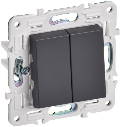 SKANDY Switch 2-gang 10A SK-V04T titanium IEK