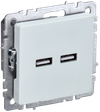 BRITE Розетка USB A+A 5В 3,1А РЮ10-1-БрЖ жемчуг IEK0