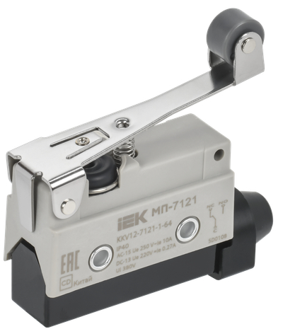 Микропереключатель концевой МП-7121 рычаг с роликом IP40 IEK