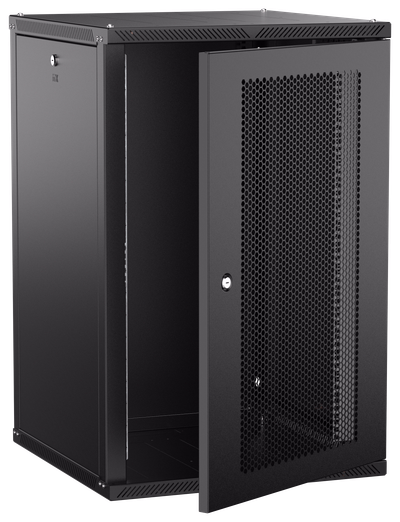 ITK LINEA W Шкаф настенный 18U 600х600мм дверь перфорированная черный 2.0