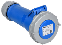 Розетка переносная ССИ-2132 16А-6ч 220В 2P+PE IP67 IEK