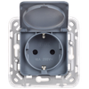 FLITE Grounded socket with protective shutters and cover screwless fastening 16A IP44 RSshkr11-1-44-FLM Marengo IEK3