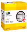 Светильник НПП1102 круг с решеткой 100Вт IP54 черный IEK1
