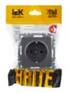 BRITE Socket with ground with shutters 16A PC14-1-0-BrS steel IEK6