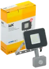 LED floodlight SDO 07-10D gray with Motion Sensor IP44 IEK8