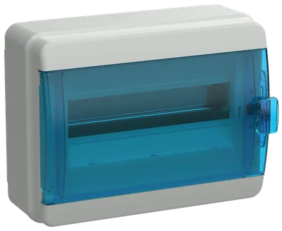 TEKFOR Корпус пластиковый КМПн-12 IP65 синяя прозрачная дверь IEK