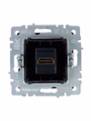 BRITE Розетка HDMI РHDMI-0-БрЧ черный IEK3