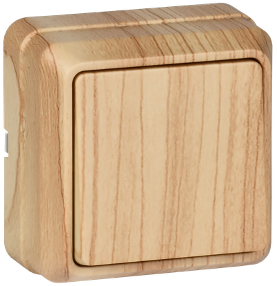 OKTAVA Выключатель 1-клавишный для открытой установки 10А ВС20-1-0-ОС сосна GENERICA