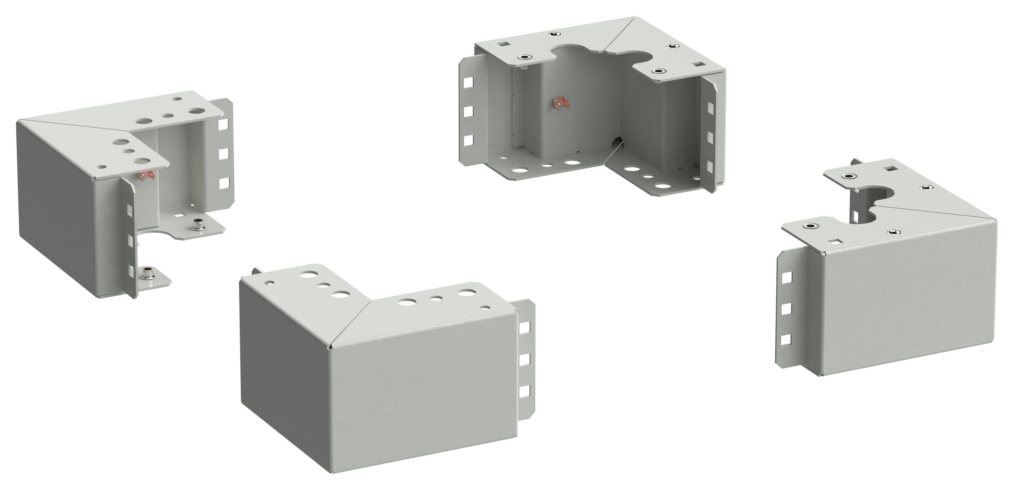 ITK LINEA S Уголок цоколя h=100мм серый (4шт/компл) LS-BC35-B0-01
