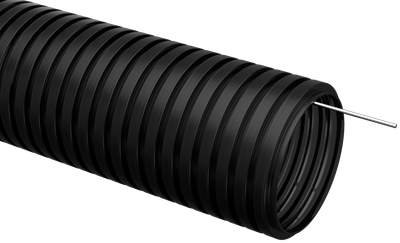 Труба гофрированная ПНД d=16мм с зондом черная (100м) IEK