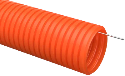 Труба гофрированная ПНД d=20мм с зондом оранжевая тяжелая (100м) IEK