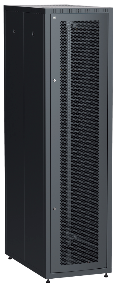 ITK LINEA E Шкаф напольный сетевой 19" 33U 600х1000мм перфорированная передняя дверь задняя металлическая черный
