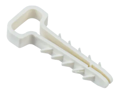 Дюбель-хомут 6х12мм для плоского кабеля нейлон белый (25шт/упак) IEK