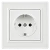 BRITE Socket with ground with shutters 16A with frame PC14-1-0-BrB white IEK3