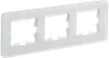 BRITE Frame 3-gang RU-3-2-Br glass white RE IEK0