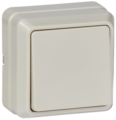 OKTAVA Выключатель 1-клавишный для открытой установки 10А ВС20-1-0-ОКм кремовый GENERICA