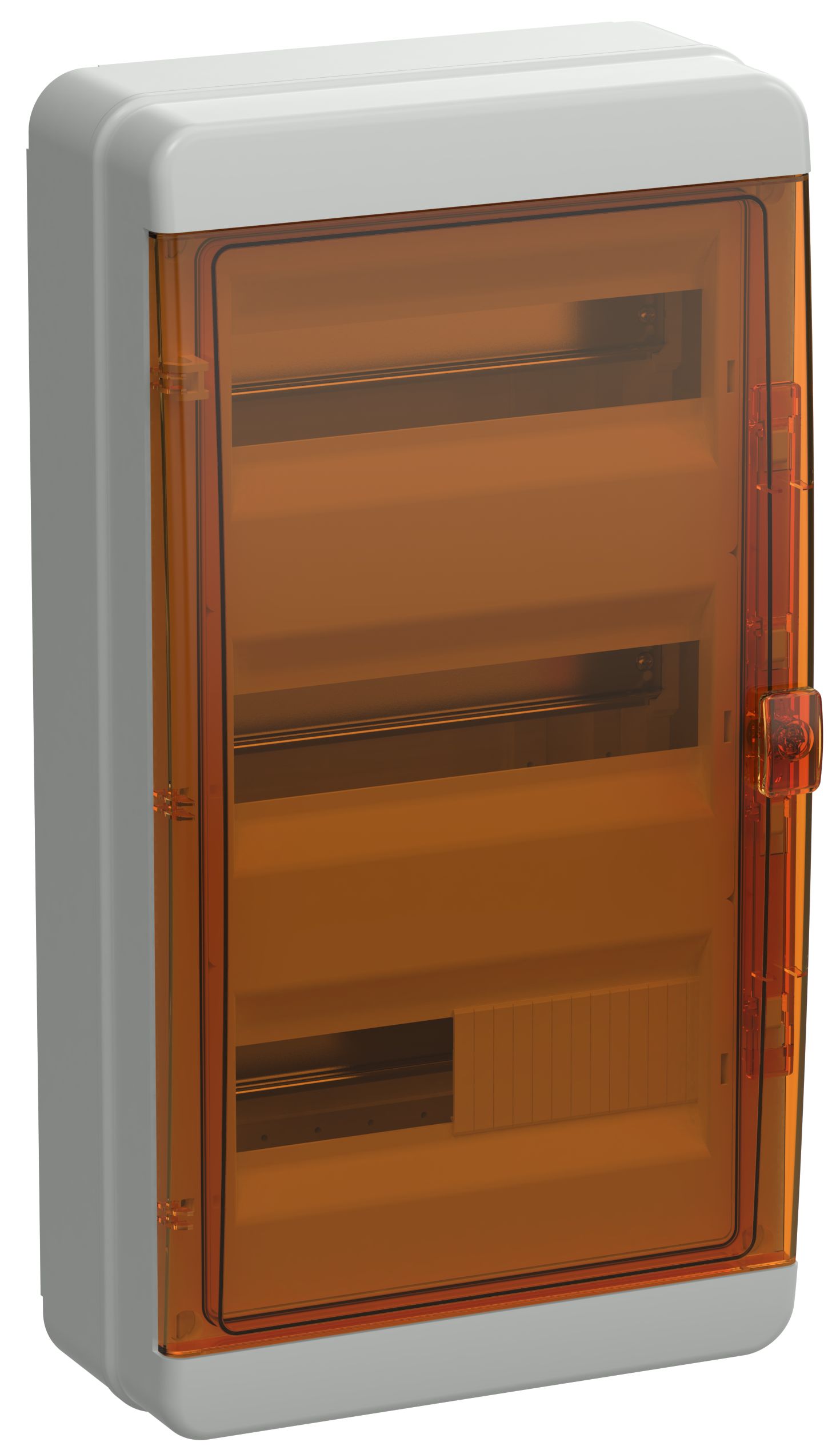 TEKFOR Корпус пластиковый КМПн-36 IP65 оранжевая прозрачная дверь IEK (TF5-KP72-N-36-65-K03-K09)