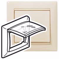 VALENA DIY Рамка 1-местная IP44 с крышкой слоновая кость